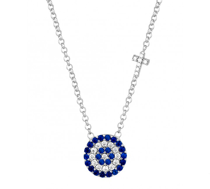 Goddess-Eye Cross Necklace