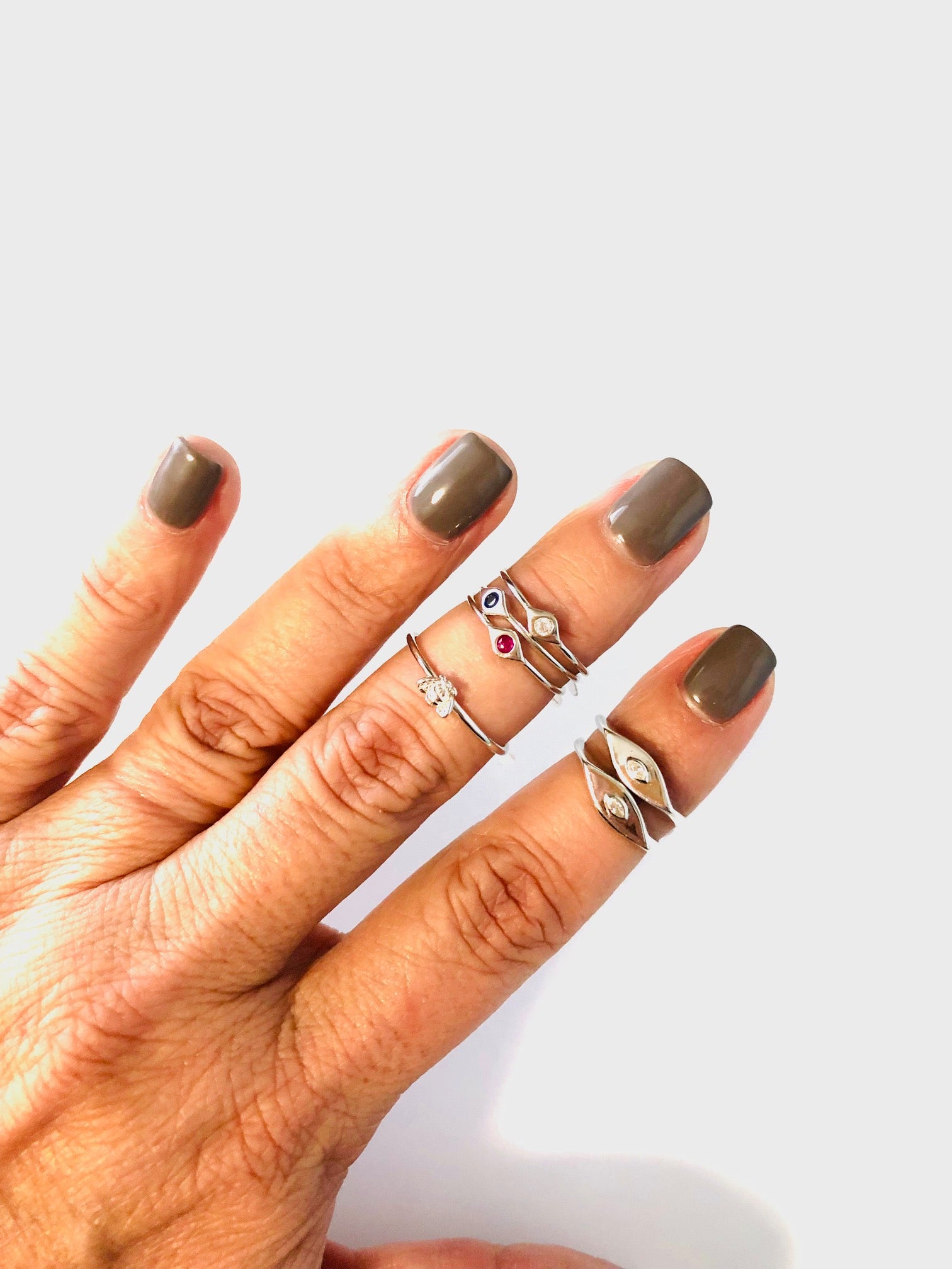 Precious Stackable Evil Eye Ring