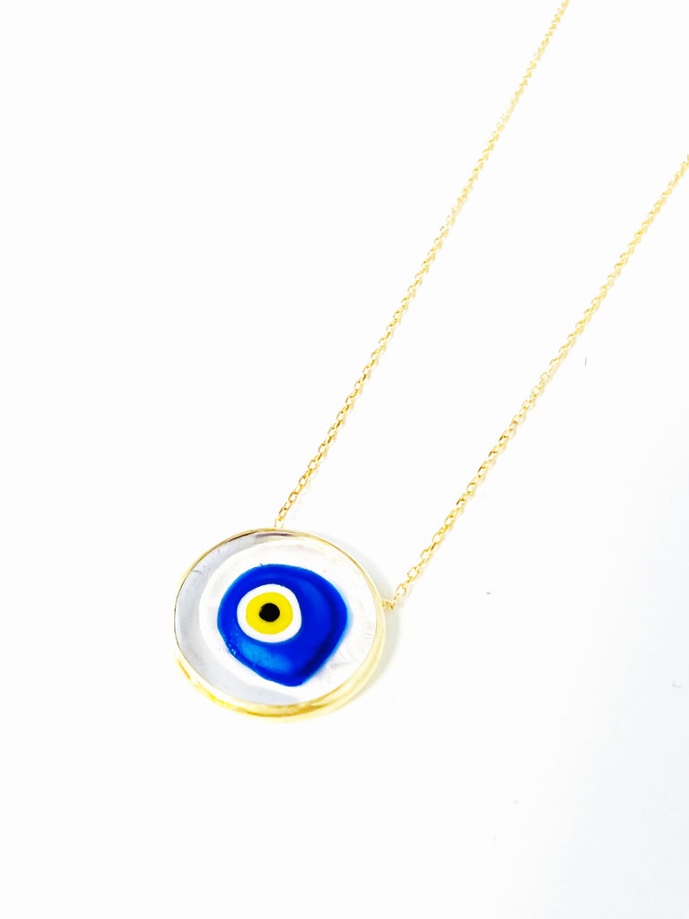 Clear Grand Evil Eye Necklace