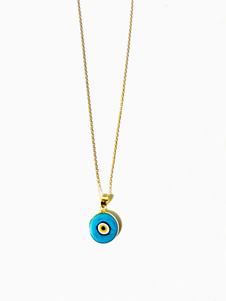 Turquoise Grand Evil Eye Pendant Necklace