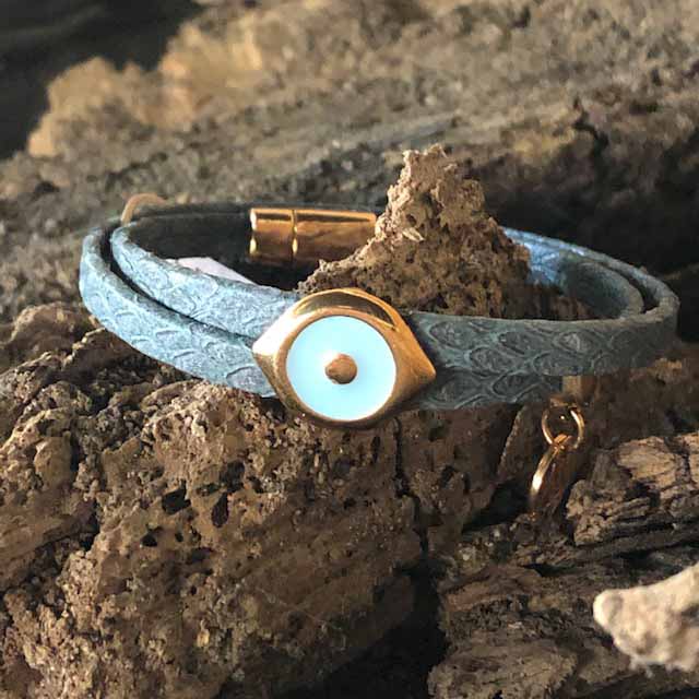 Vintage Mati leather bracelet