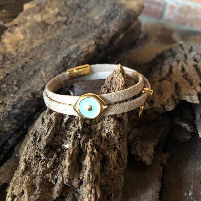 Vintage Mati leather bracelet
