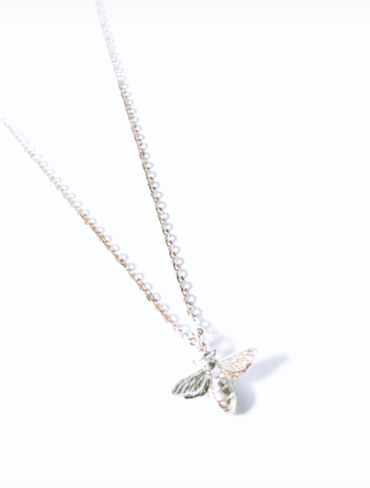 Silver Bee Necklace