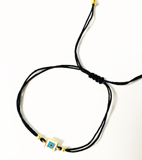 Mykonos Gold Square Mati bracelet