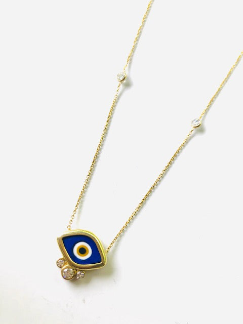 Grand Mati Necklace with Champagne Diamonds