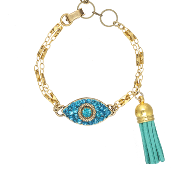 Goddess Cyan Charm Bracelet