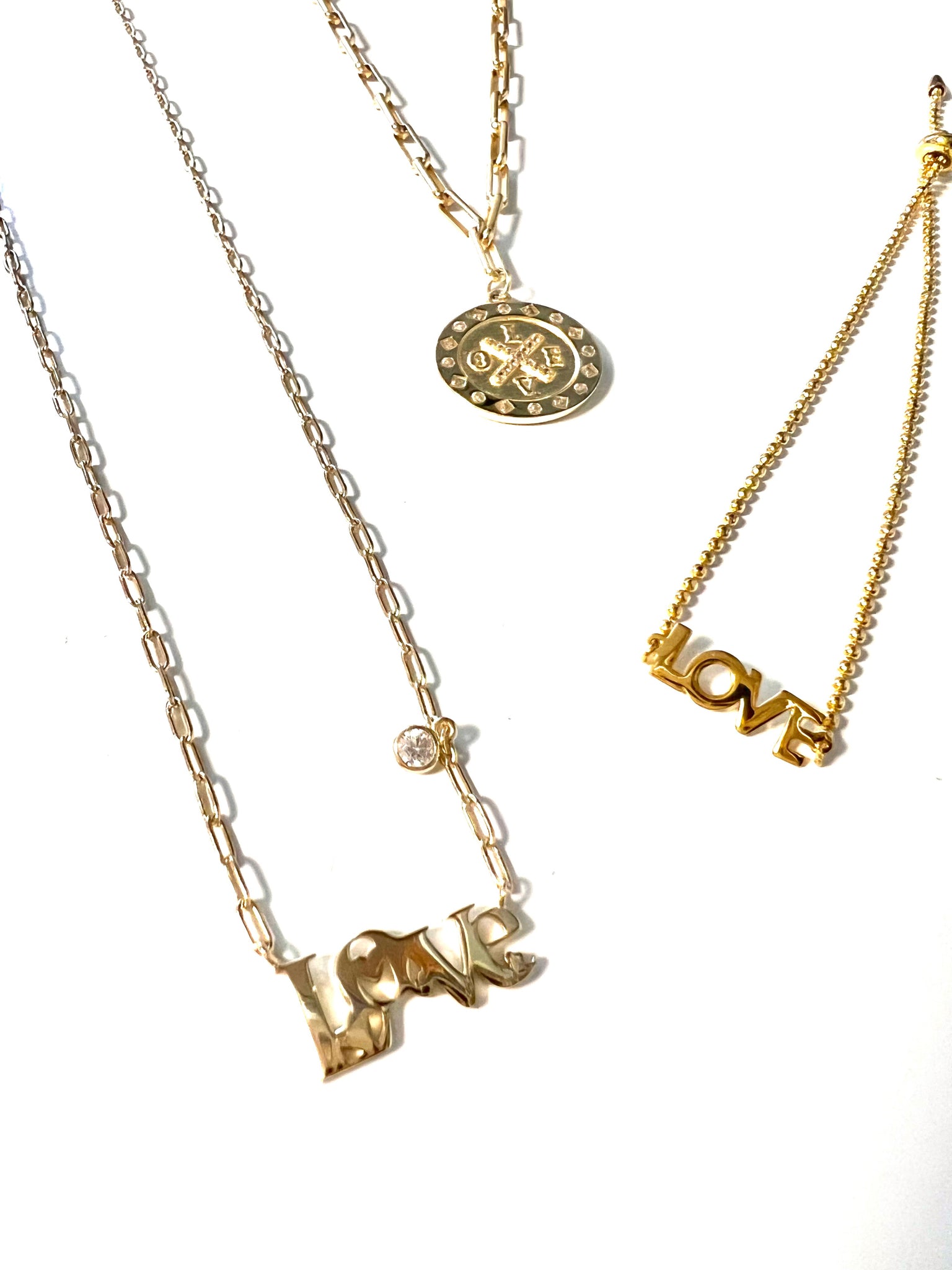 Love Necklace with champagne diamond accent