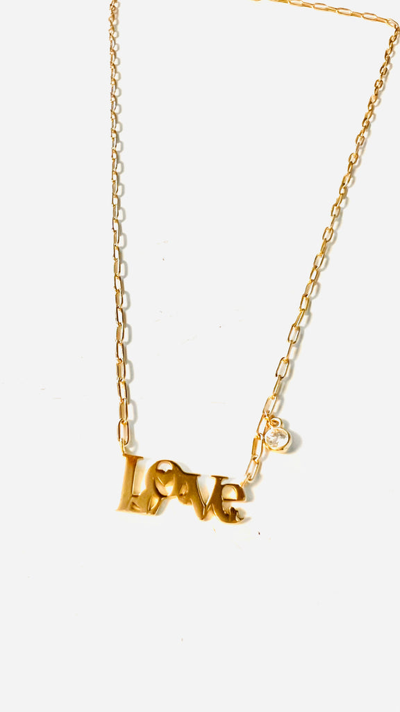 Love Necklace with champagne diamond accent