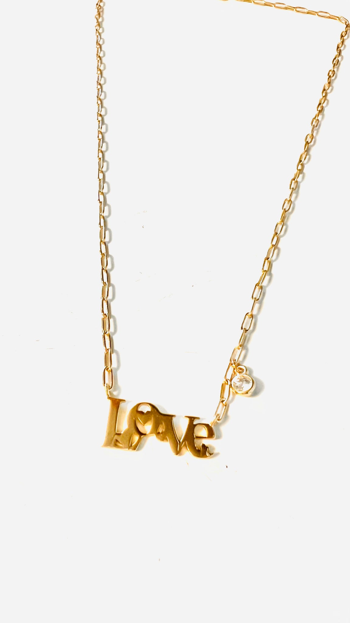 Love Necklace with champagne diamond accent