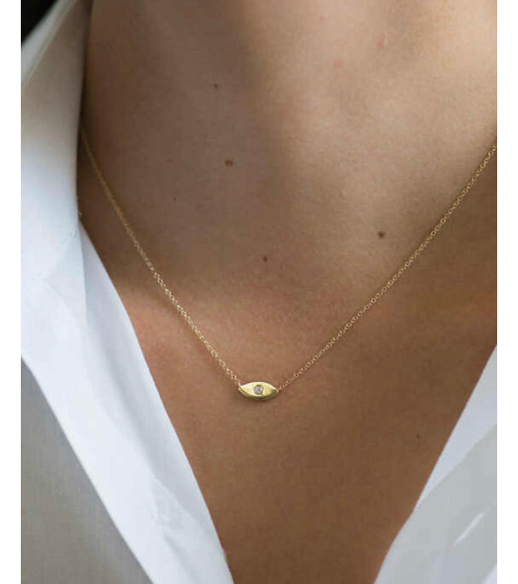 Minimal Eye Necklace