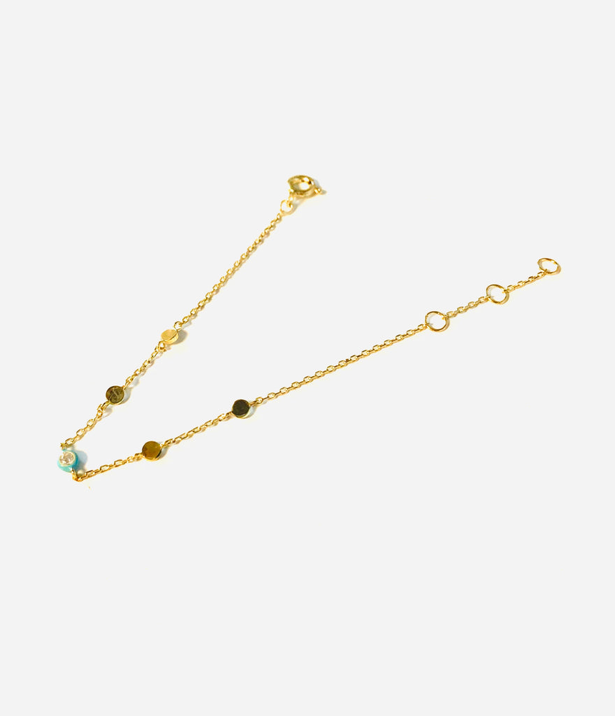 Tiny turquoise bracelet