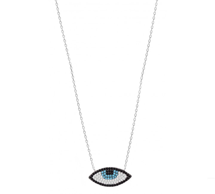 Mosaic eye necklace
