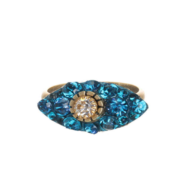 Dazzling Turquoise Small Eye Ring
