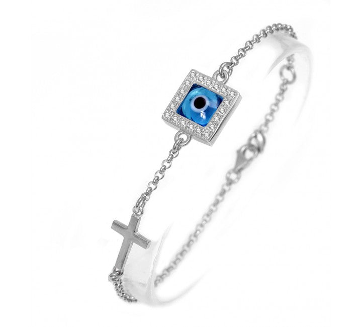 Square Mati Cross Bracelet