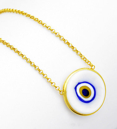 White Grand Evil Eye Necklace